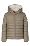 Save The Duck Kids' Cory Water Repellent Puffer Jacket In Elephant Grey