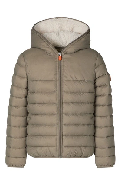 Save The Duck Kids' Cory Water Repellent Puffer Jacket In Elephant Grey
