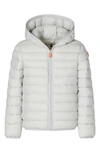 Save The Duck Kids' Lily Hooded Puffer Jacket In Frozen Grey