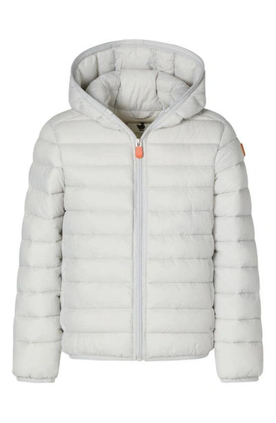 Save The Duck Kids' Lily Hooded Puffer Jacket In Frozen Grey