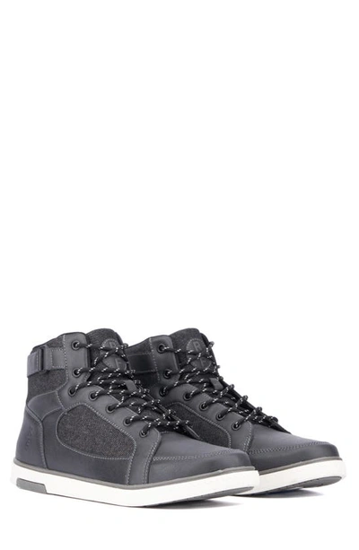 Reserve Footwear Austin Denim Twill High Top Sneaker In Black