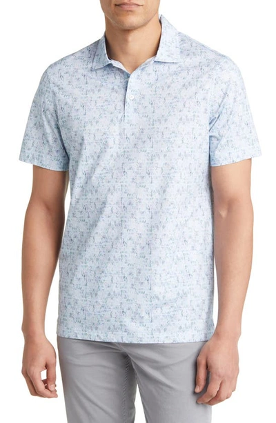 Bugatchi Victor Ooohcotton® Microprint Polo In Air-blue