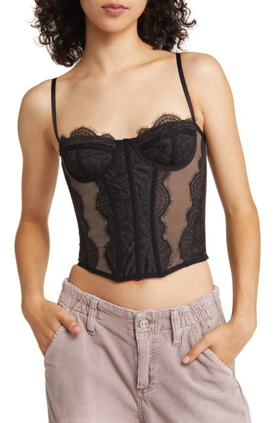 Bdg Urban Outfitters Modern Love Corset Top In Black