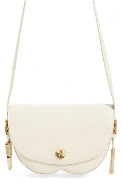 Burberry Small Chess Leather Crossbody Bag In Pearl