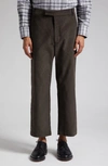 Thom Browne Unconstructed Straight Leg Cotton Corduroy Pants In Dark Brown
