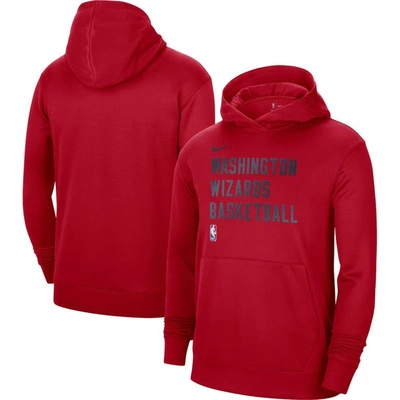 Nike Unisex  Red Washington Wizards 2023/24 Performance Spotlight On-court Practice Pullover Hoodie