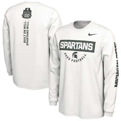 Nike White Michigan State Spartans 2023 Fan Long Sleeve T-shirt