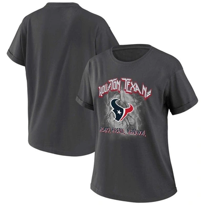 Wear By Erin Andrews Charcoal Houston Texans Boyfriend T-shirt