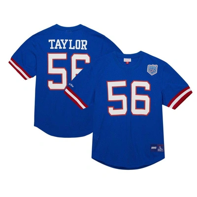 Mitchell & Ness Lawrence Taylor Royal New York Giants Retired Player Name & Number Mesh Top