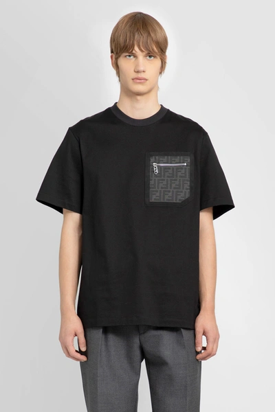 Fendi Man T-shirt Man Black T-shirts