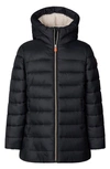 Save The Duck Kids' Meryl Water Repellent Puffer Coat In Black