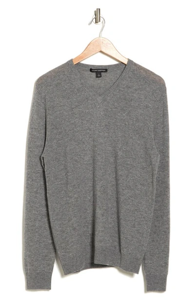 Autumn Cashmere V-neck Merino Wool & Cashmere Sweater In Charcoal