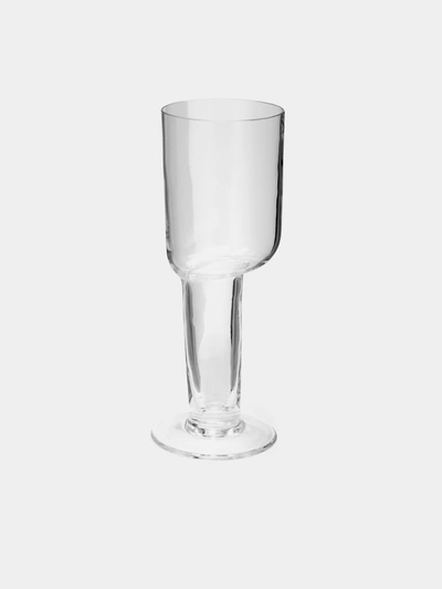 Carlo Moretti Asymmetric Murano Water Glass In Transparent