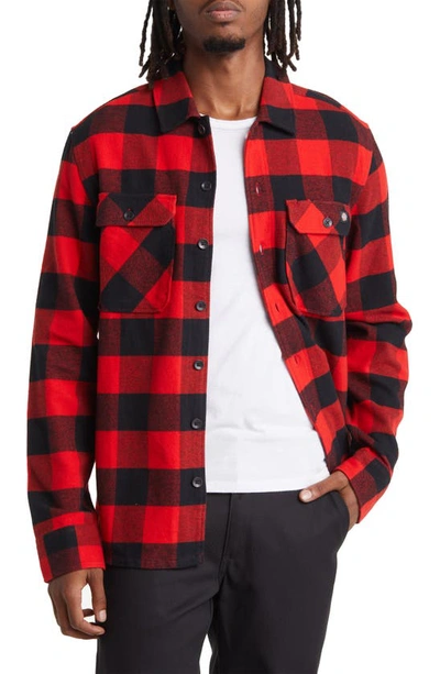 Dickies Lined Sacramento Shirt In Red Plaid