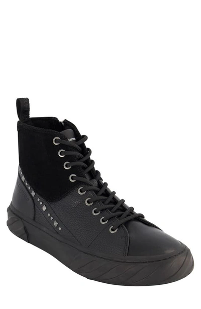 Karl Lagerfeld Studded High Top Sneaker In Black