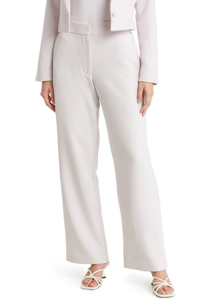 Love By Design Bailey High Rise Wide Leg Trousers In Grey Lilac