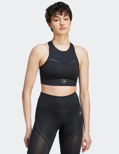 Adidas By Stella Mccartney Training Crop Top In Black