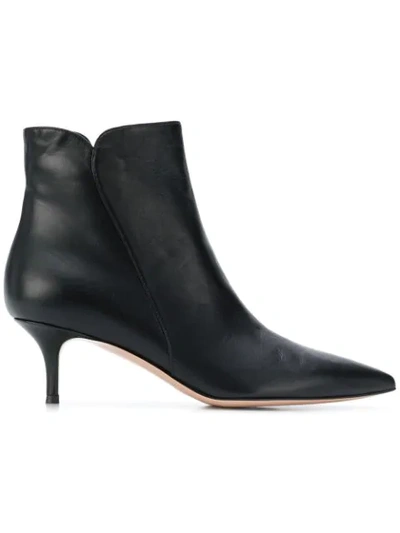 Gianvito Rossi Pointed-toe 80mm Ankle Boots In Black