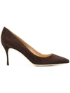 Sergio Rossi Classic Pointed Pumps In Brown