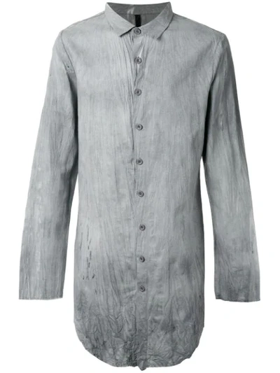 Army Of Me Crumpled Long Shirt In Grey