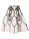 Alexander Mcqueen Art Nouveau Jacquard Mini Skirt - Pink
