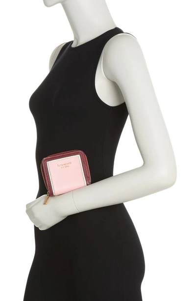 Kate Spade Compact Leather Wallet In Dogwood Pink Multi