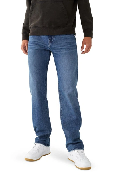 True Religion Brand Jeans Ricky Snap Straight Leg Jeans In Medium Tidal Wash