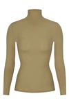 Skims Fits Everybody Funnel Neck Top In Khaki