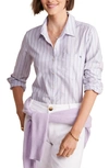 Vineyard Vines Stretch Cotton Oxford Button-up Shirt In Stripe Iris
