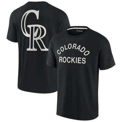 Fanatics Signature Unisex  Black Colourado Rockies Super Soft Short Sleeve T-shirt