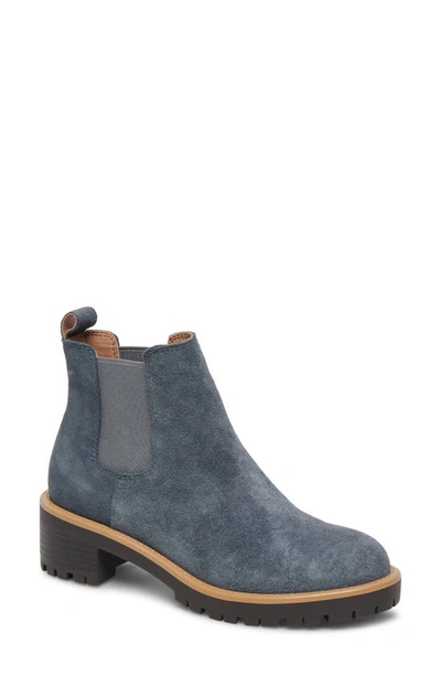 Blondo Mayes Waterproof Chelsea Boot In Dark Grey Suede