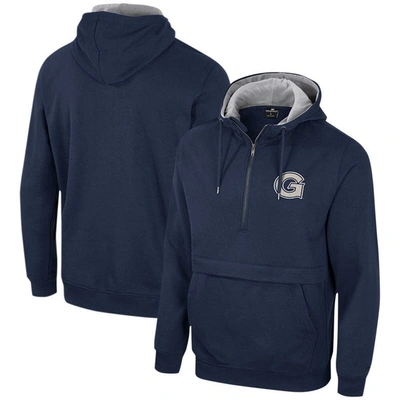 Colosseum Navy Georgetown Hoyas Team Half-zip Pullover Hoodie