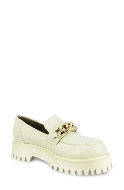 Saint G Donna Platform Loafer In White