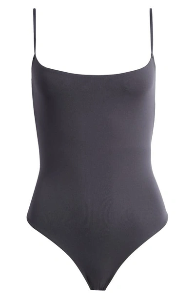 Skims Fits Everybody Camisole Thong Bodysuit In Graphite