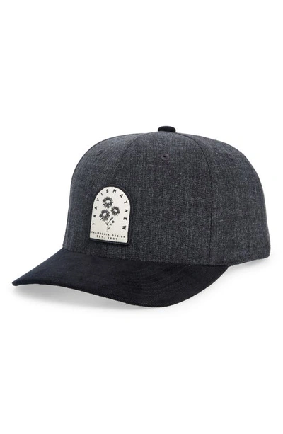 Travismathew Nightjar Baseball Cap In Heather Black