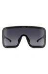 Carrera Eyewear Flaglab 15 99mm Shield Sunglasses In Matte Black/ Grey Shaded