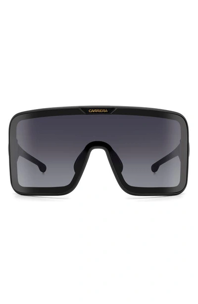 Carrera Eyewear Flaglab 15 99mm Shield Sunglasses In Matte Black/ Grey Shaded