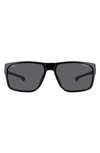 Carrera Eyewear X Ducati 59mm Rectangle Sunglasses In Black/ Grey