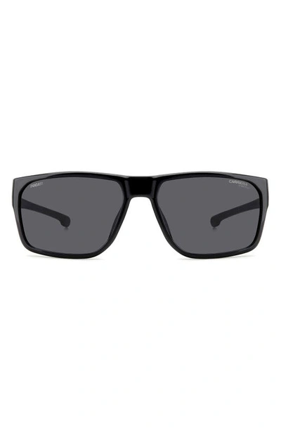 Carrera Eyewear X Ducati 59mm Rectangle Sunglasses In Black/ Grey