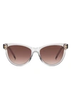 Carrera Eyewear 54mm Cat Eye Sunglasses In Grey/ Brown Gradient