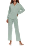 Flora Nikrooz Annie Long Sleeve & Pants 2-piece Pajama Set In Sage
