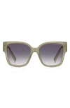 Marc Jacobs 54mm Square Sunglasses In Sage/ Grey Shaded