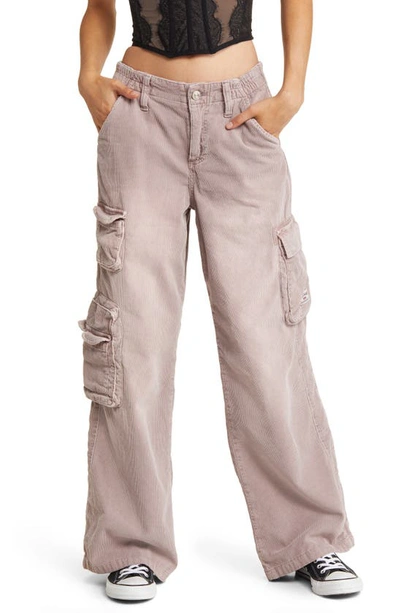 Bdg Urban Outfitters Y2k Low Rise Corduroy Cargo Pants In Lilac