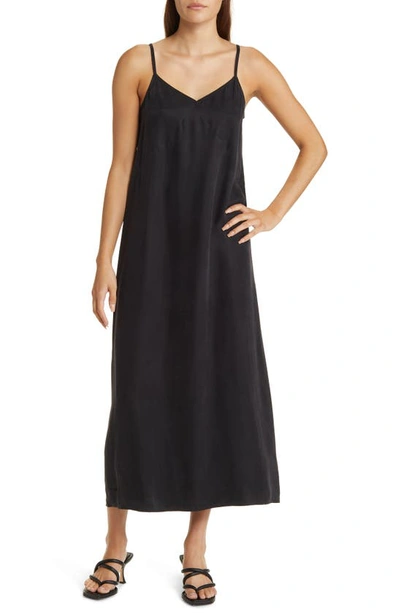 Nordstrom Favorite Midi Slipdress In Black