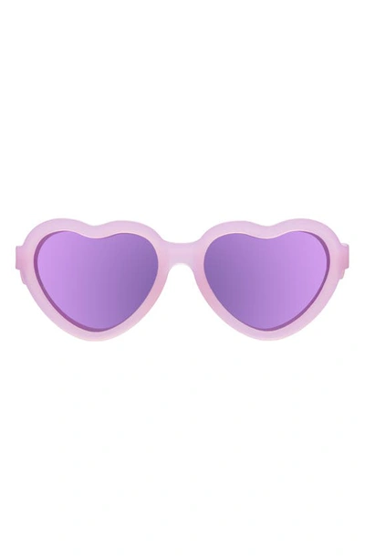 Babiators Babies' Kids' Polarized Heart Shaped Sunglasses In Frosted Pink