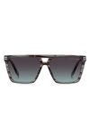 Marc Jacobs 58mm Gradient Square Sunglasses In Grey Horn/ Brown Blue