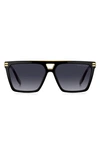 Marc Jacobs 58mm Gradient Square Sunglasses In Black/ Grey Shaded