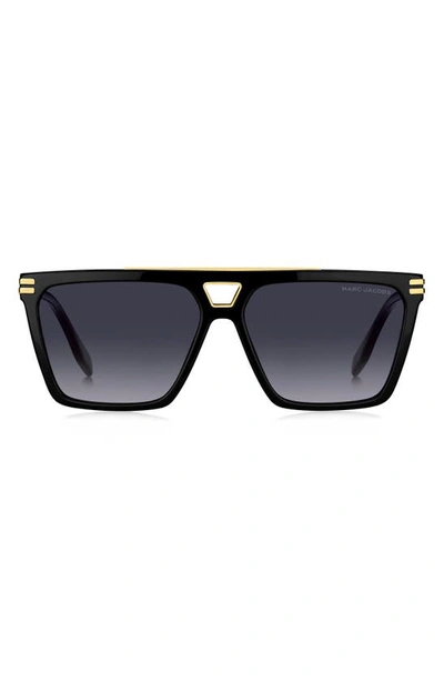 Marc Jacobs 58mm Gradient Square Sunglasses In Black