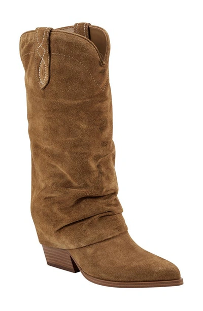 Marc Fisher Ltd Calysta Slouch Pointed Toe Boot In Medium Natural 101