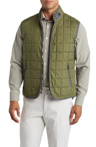 Scott Barber Quilted Vest In Green